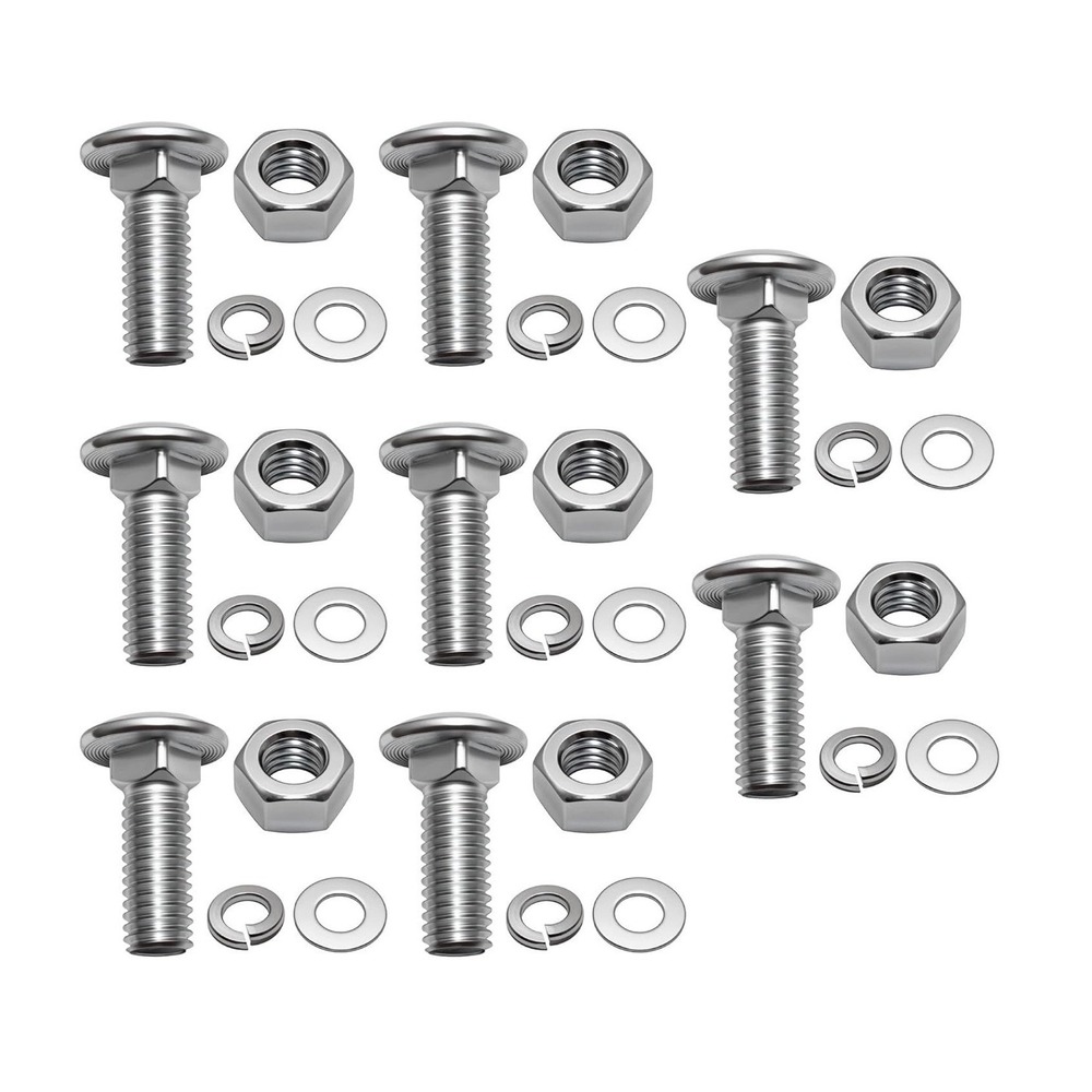 8 Set Front Rear Bumper Bolt Kit 7/16-14x1-1/4 Galvanized for Ford Long Carriage